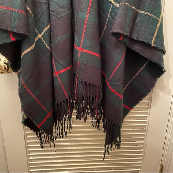 Bellissima Accessories green and navy blue plaid wrap - Picture 3 of 4